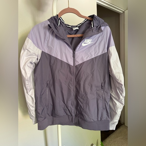 Nike Lavender and White Hooded Jacket - Picture 1 of 4